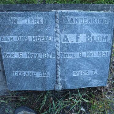 BLOM A.F. 1878-1951
