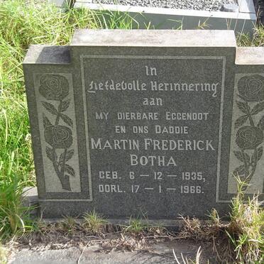 BOTHA Martin Frederick 1935-1966 