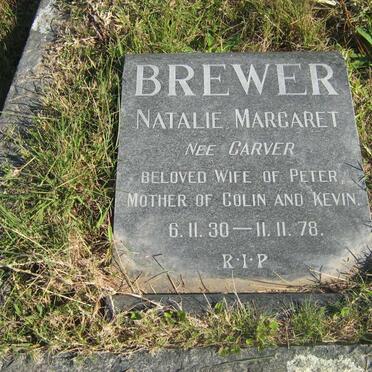 BREWER Natalie Margaret nee CARVER 1930-1978