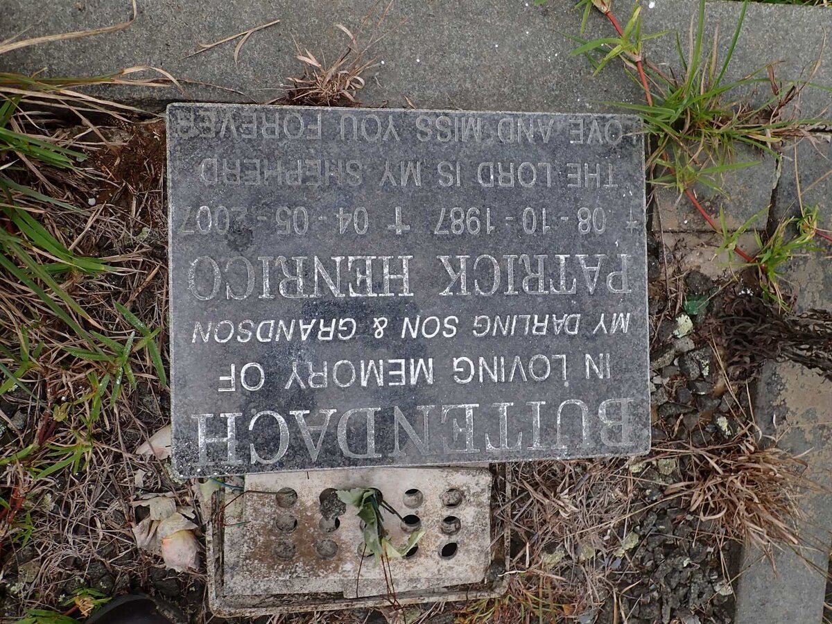 BUITENDAG Patrick Henrico 1987-2007