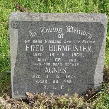 BURMEISTER Fred -1964 &amp; Agnes -1977 