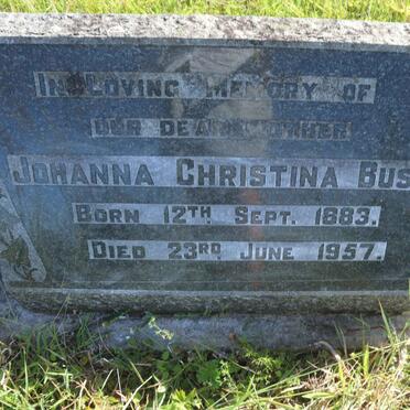 BUSH Johanna Christina 1883-1957