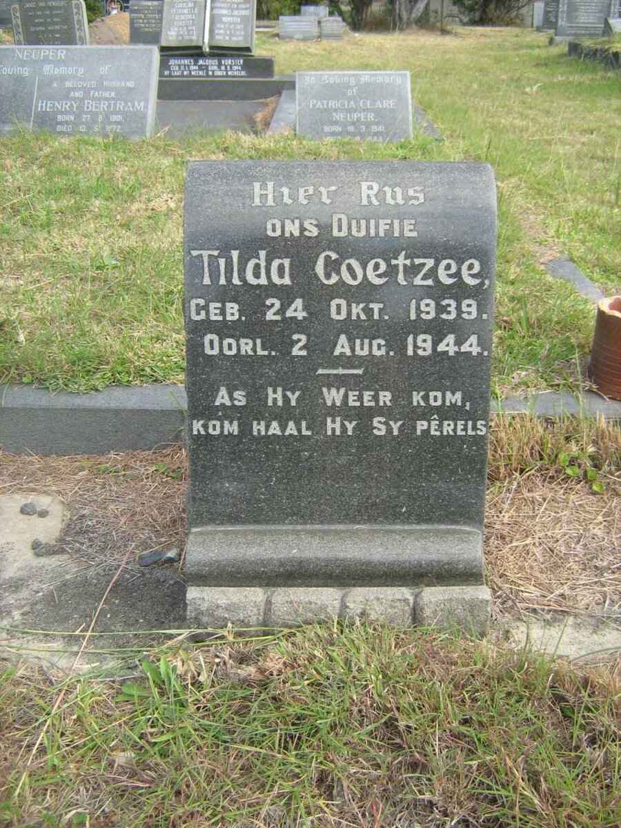 COETZEE Tilda 1939-1944