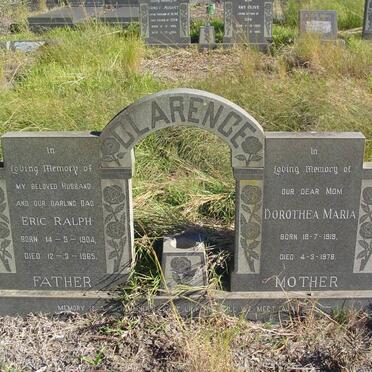 CLARENCE Eric Ralph 1904-1965 &amp; Dorothea Maria 1919-1978