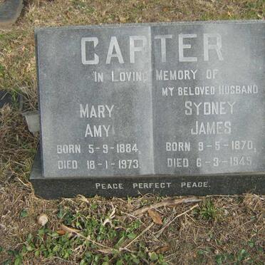 CARTER Sydney James 1870-1945 &amp; Mary Amy 1884-1973