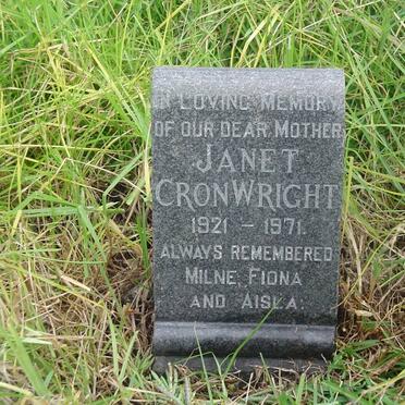 CRONWRIGHT Janet 1921-1971