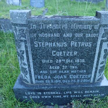 COETZER Stephanus Petrus -1950 &amp; Freda Joan 1918-2004