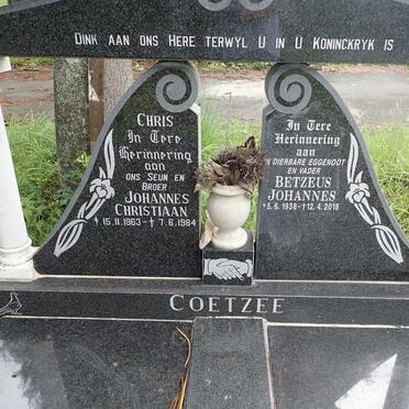 COETZEE Betzeus Johannes 1938-2018 :: COETZEE Johannes Christiaan 1963-1984