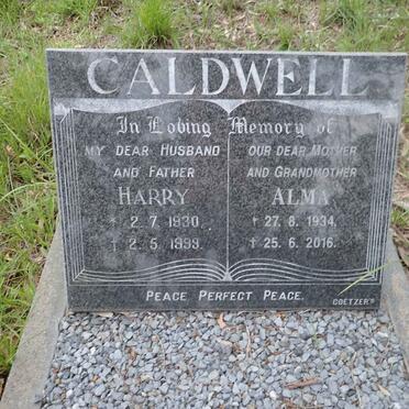 CALDWELL Harry 1930-1999 &amp; Alma 1934-2016