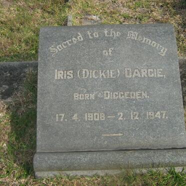 DARGIE Iris Dickie born DIGGEDEN 1908-1947