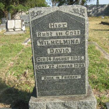 DAVID Wilhelmina 1845-1929