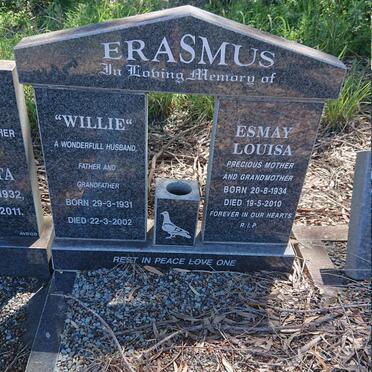 ERASMUS Willie 1931-2002 &amp; Esmay Louisa 1934-2010
