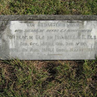 ELS William M. 1850-1920 &amp; Isabella E. 1854-1933