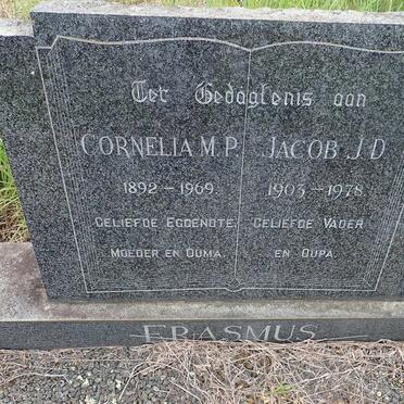 ERASMUS Jacob J.D. 1903-1978 &amp; Cornelia M.P. 1892-1969