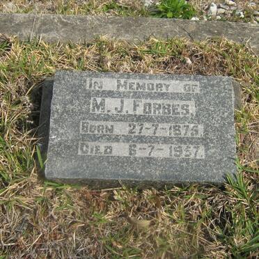 FORBES M.J. 1875-1957