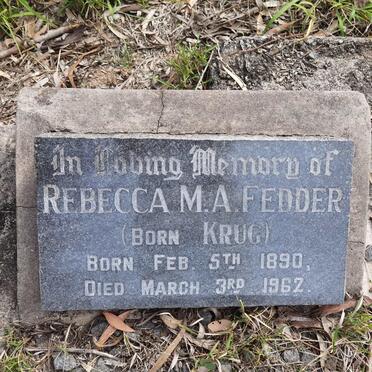 FEDDER Rebecca M.A. nee KRUG 1890-1962