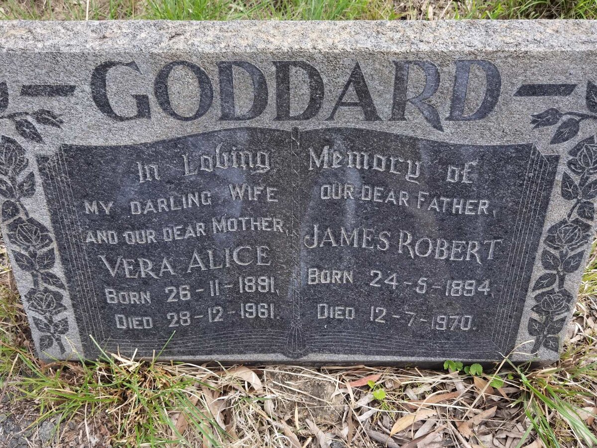 GODDARD James Robert 1894-1970 & Vera Alice 1891-1961