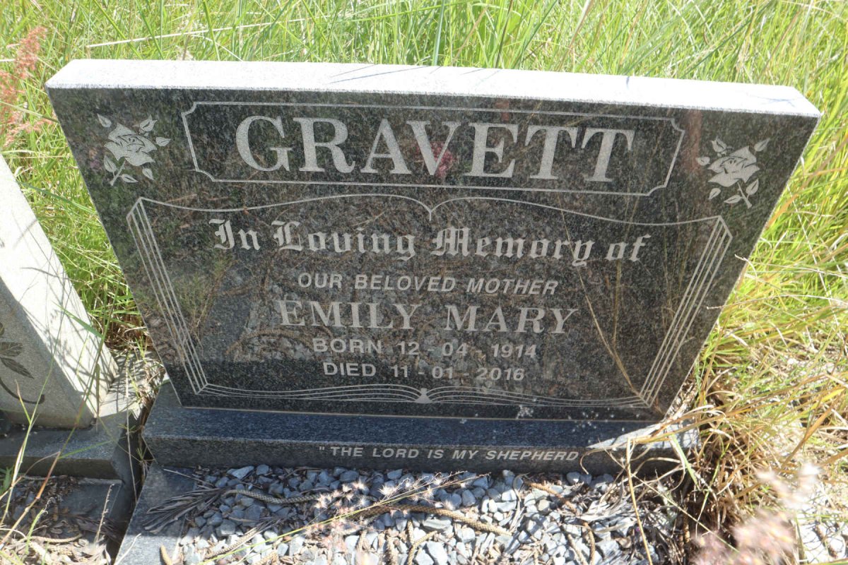 GRAVETT Emily Mary 1914-2016