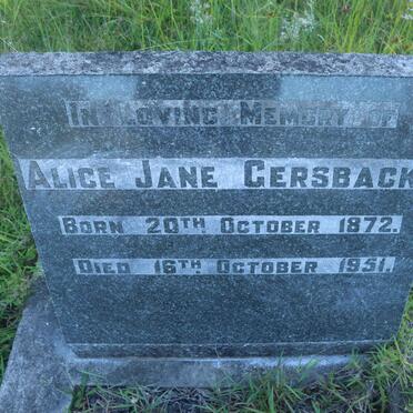 GERSBACK Alice Jane 1872-1951
