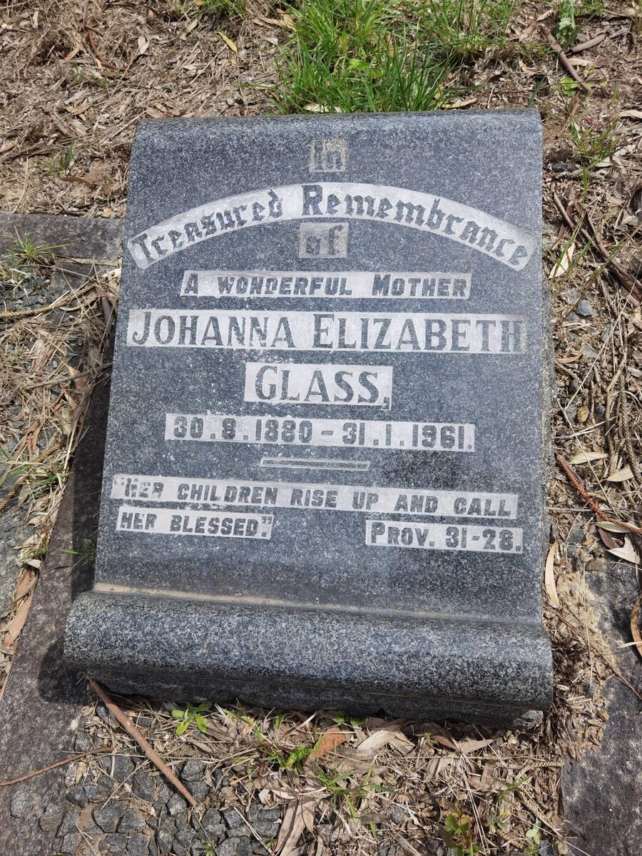 GLASS Johanna Elizabeth 1880-1961