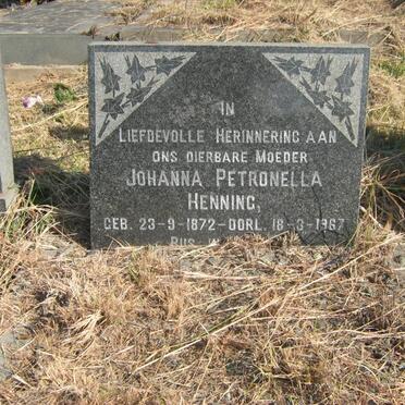 HENNING Johanna Petronella 1872-1967