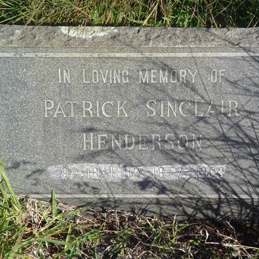 HENDERSON Patrick Sinclair 1902-1963