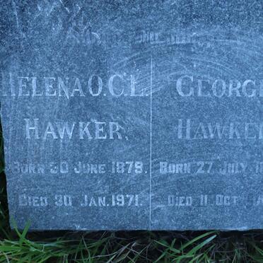 HAWKER George 1876-1950 &amp; Helena O.C.L. 1879-1971