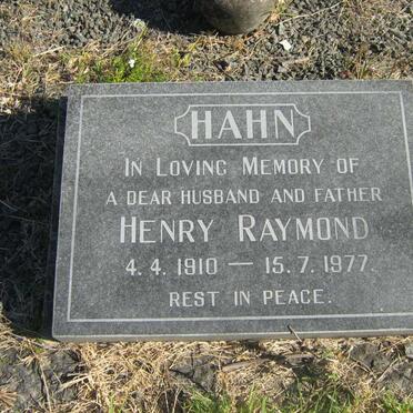 HAHN Henry Raymond 1910-1977