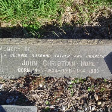 HOPE John Christian 1934-1989