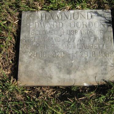 HAMMOND Edward Gordon 1920-1989