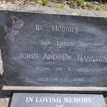 HANSSEN John Andrew 1900-1960:: HANSSEN John 1938-2012 & Yvonne 1941-1999 :: HANSSEN Patty 1940-1995 _4