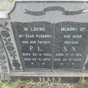 HALL P.L. 1903-1973 &amp; S.S. 1913-2002