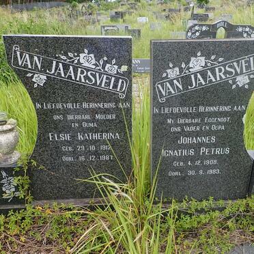 JAARSVELD Johannes Ignatius Petrus, van 1908-1983 &amp; Elsie Katherina 1912-1987