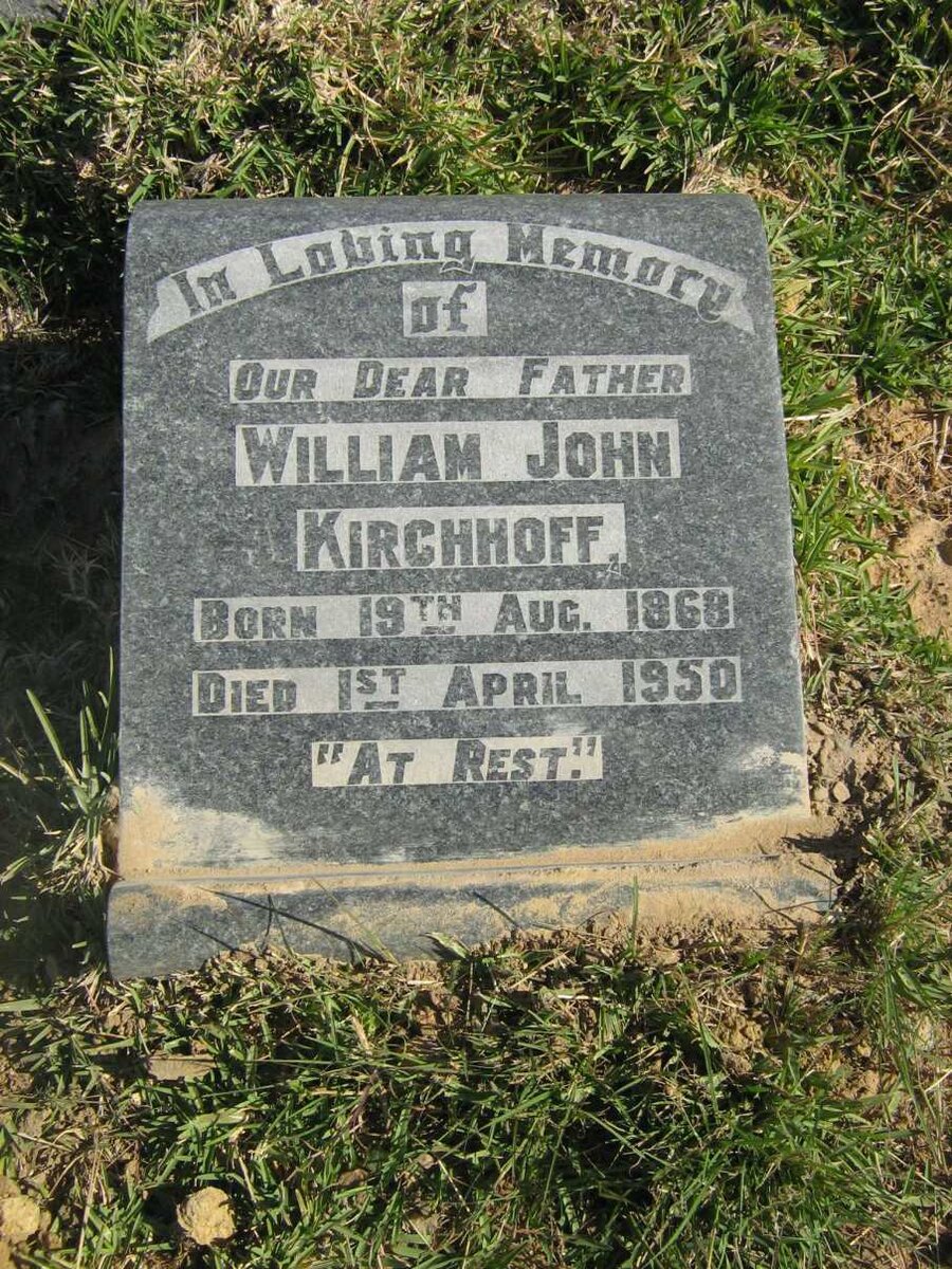 KIRCHHOFF William John 1868-1950