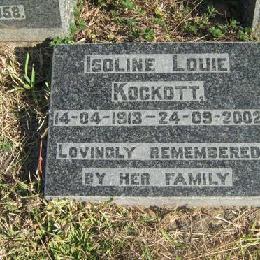 KOCKOTT Isoline Louie 1913-2002