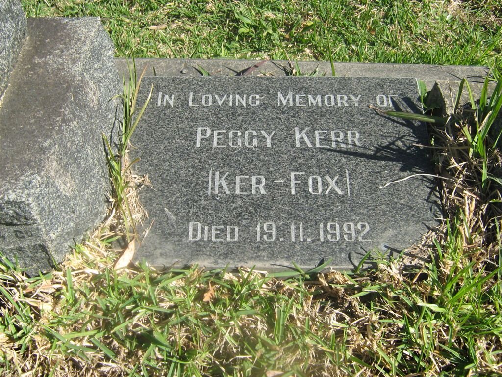 KERR Peggy nee KER-FOX -1992