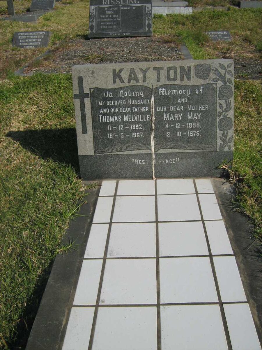 KAYTON Thomas Melville 1892-1967 &amp; Mary May 1898-1975