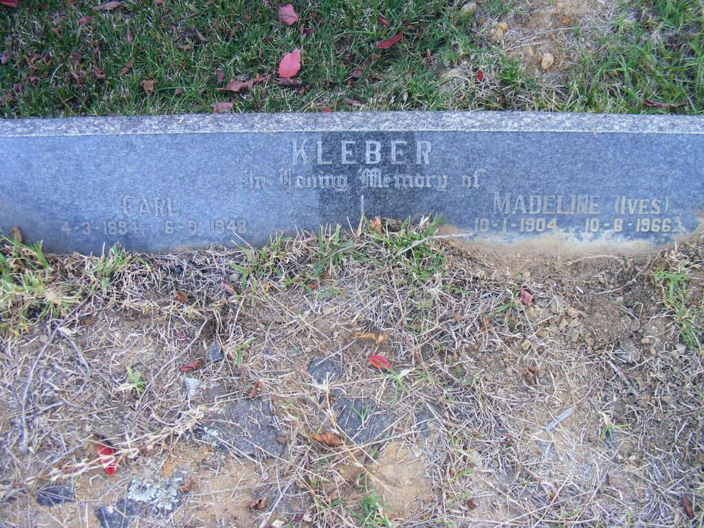 KLEBER Carl 1894-1948 &amp; Madeline IVES 1904-1966