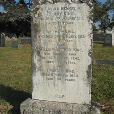 KING William Arthur -1942 &amp; Frances -1954 :: KING Robert -1911 :: KING Arthur -1919