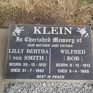 KLEIN Wilfred 1913-1969&amp; Lilly Bertha SMITH 1912-1962