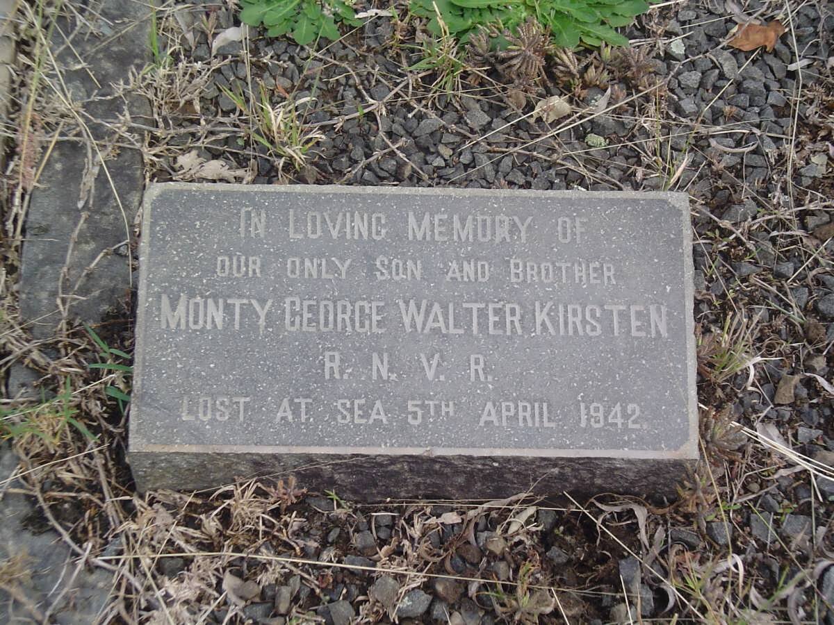 KIRSTEN Monty George Walter -1942