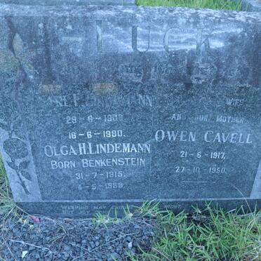 LINDEMANN Carl F. 1908-1980 &amp; Olga H. BENKENSTEIN 1915-1989