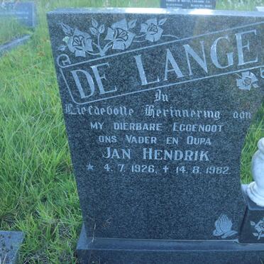 LANGE Jan Hendrik, de 1926-1982