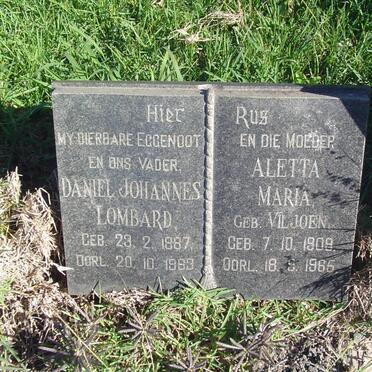LOMBARD Daniel Johannes 1887-1963 &amp; Aletta Maria VILJOEN 1909-1965