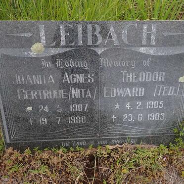 LEIBACH Theodor Edward 1905-1983 &amp; Juanita Agnes Gertrude 1907-1988