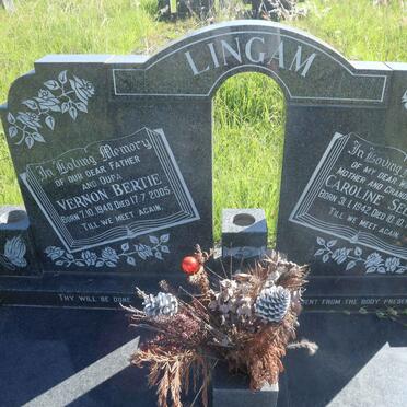 LINGAM Vernon Bertie 1940-2005 &amp; Caroline Selina 1942-1993