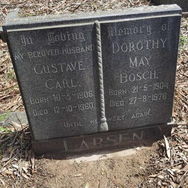 LARSEN Gustave Carl 1906-1960 & Dorothy May Bosch 1904-1976