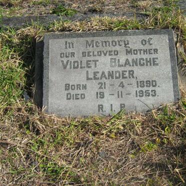 LEANDER Violet Blanche 1890-1953