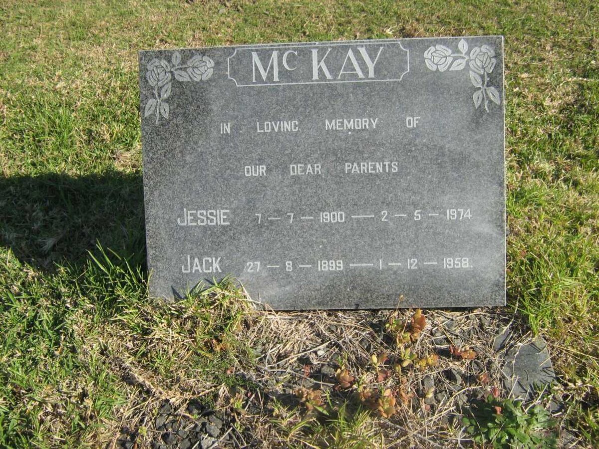 McKAY Jack 1899-1958 &amp; Jessie 1900-1974