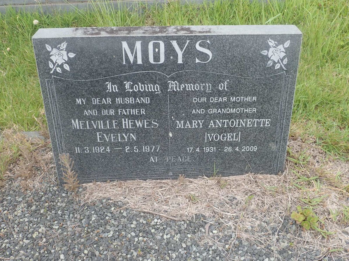 MOYS Melville Hewes Evelyn 1924-1977 &amp; Mary Antoinette VOGEL 1931-2009